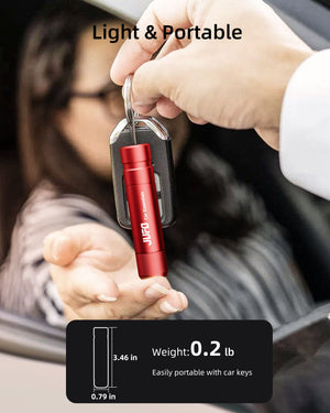 JUFO compact car escape tool size and portability detail