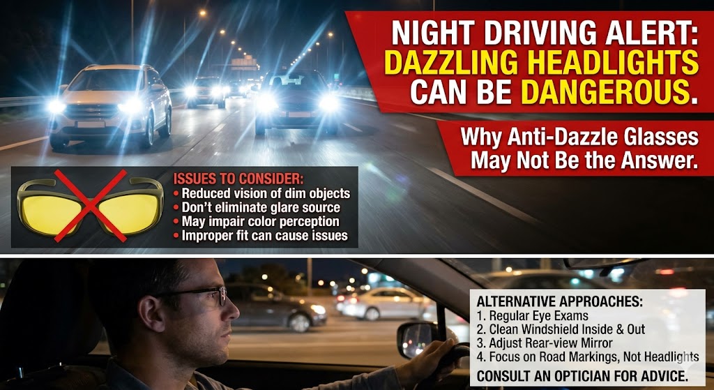 Night Driving Alert: Why Anti-Dazzle Glasses May Not Be the Answer