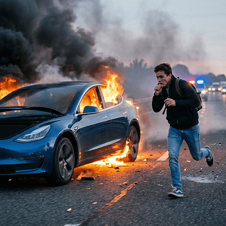 UK EV Battery Fires Surge in 2026 — If Your Electric Car Catches Fire, You Have 30 Seconds to Escape