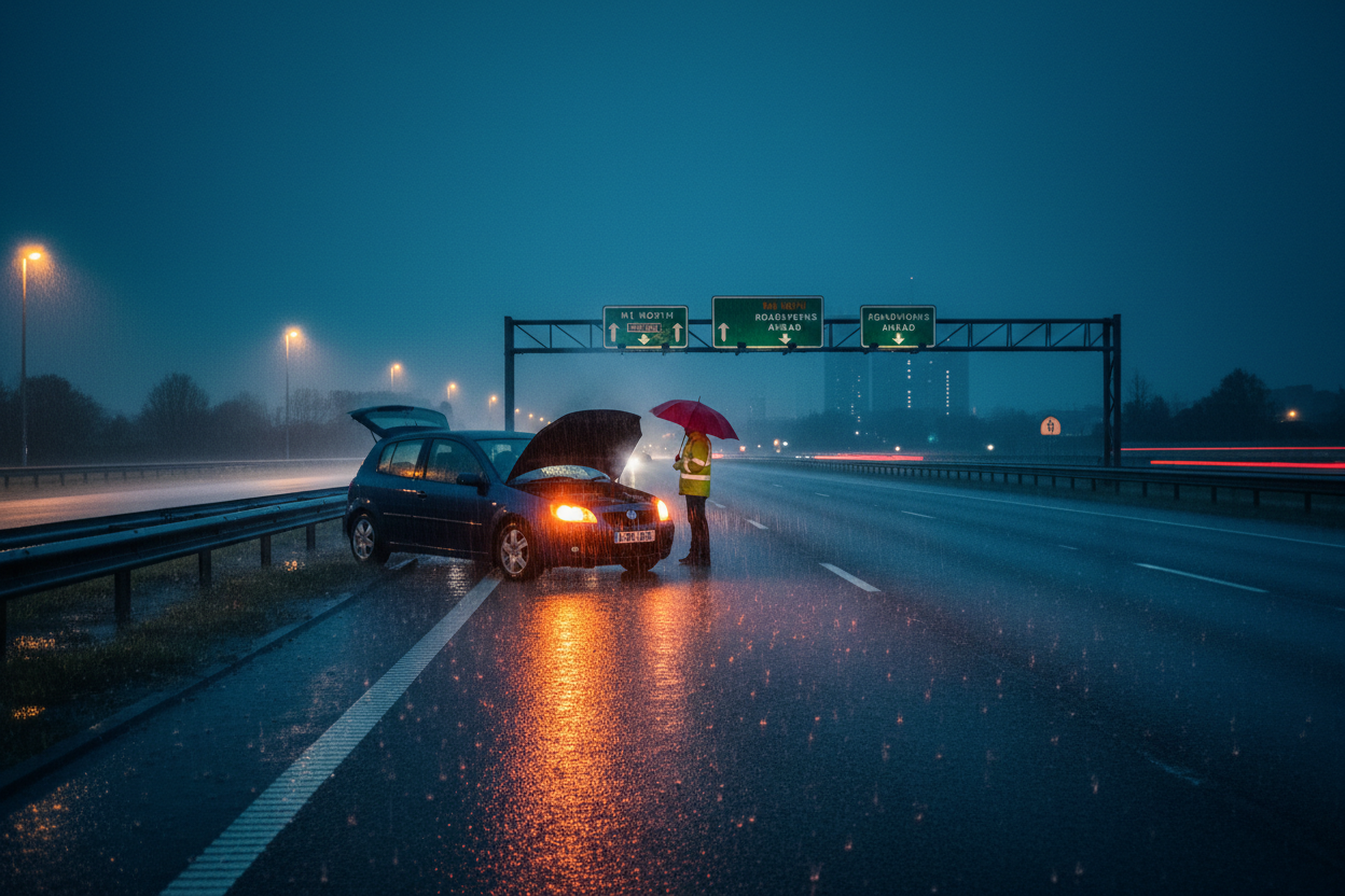 What to Do When Your Car Breaks Down on a UK Motorway at Night: The Complete Safety Guide