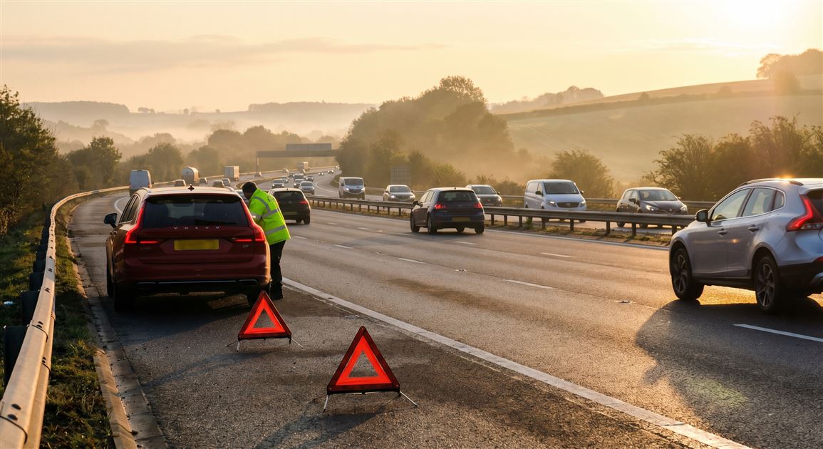 UK motorway emergency car safety - JUFO window breaker and seat belt cutter