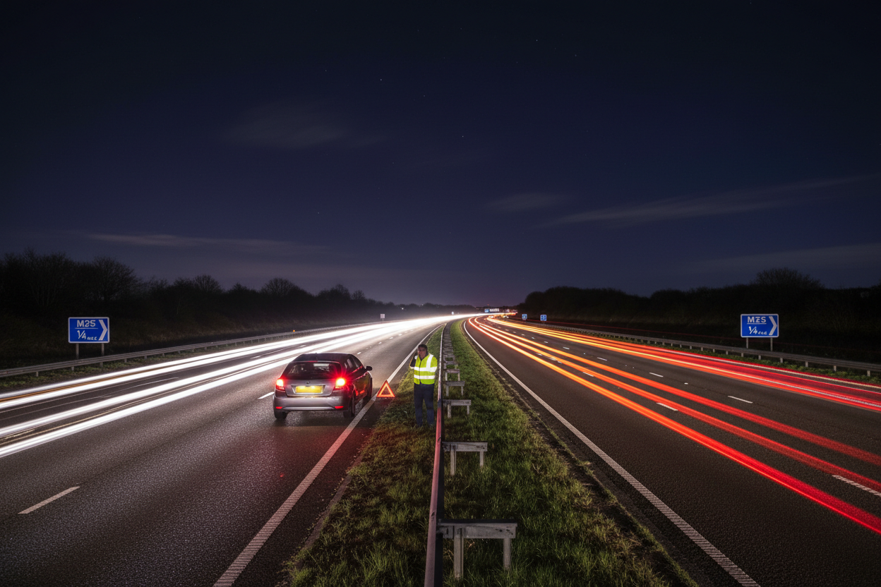 Motorway Breakdown at Night: The 7-Step Safety Protocol Every UK Driver Must Know