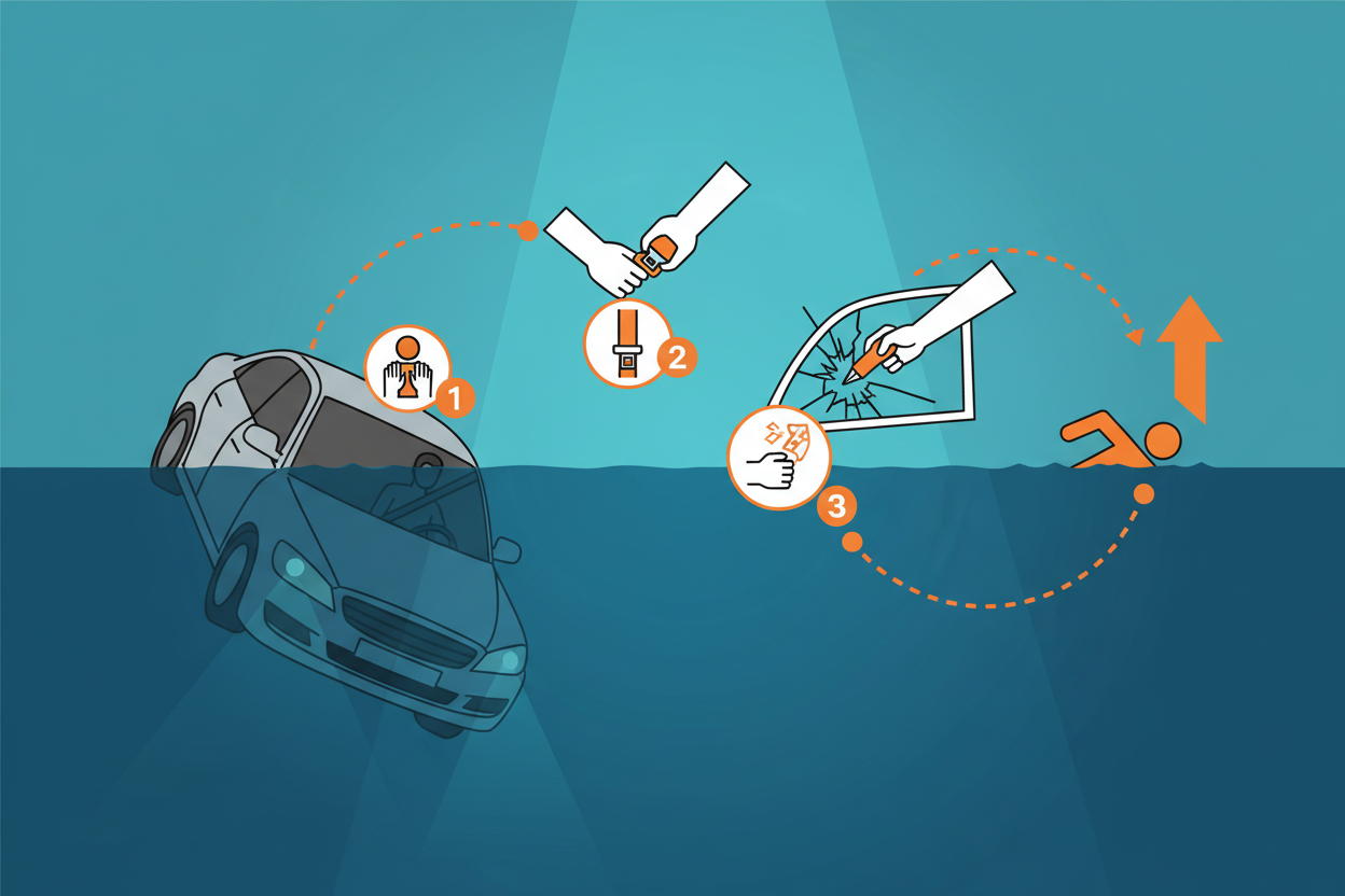 What to Do If Your Car Plunges Into Water: The Escape Sequence