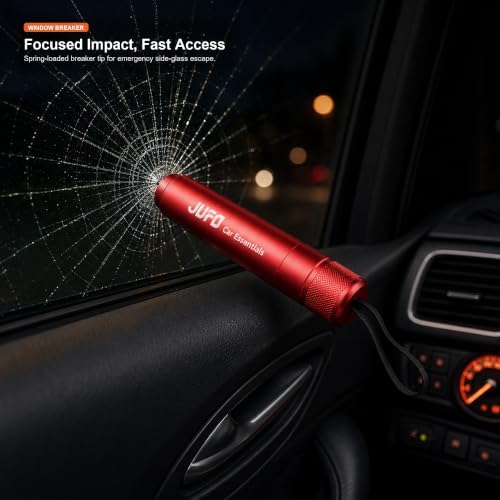 JUFO emergency window breaker and seatbelt cutter in roadside kit