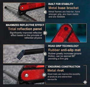 JUFO hi-vis vest warning triangle and emergency car escape tool